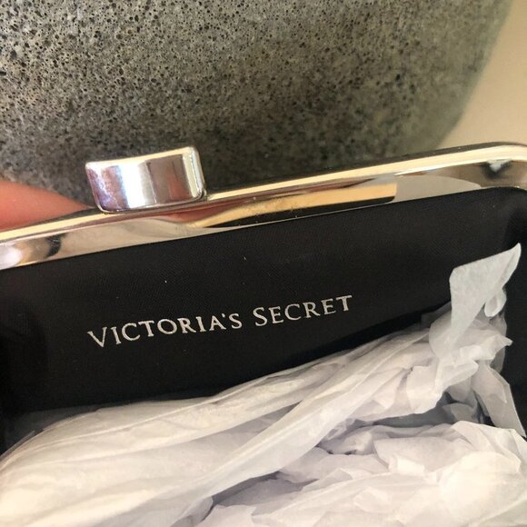 ANGEL FOREVER VICTORIA'S SECRET BEAUTIFUL BLK/SILVER COIN PURSE NEW IN BOX - Picture 7 of 7